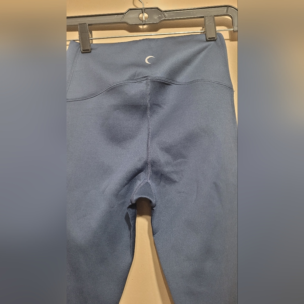 EUC ZYIA Active Bare Primo Mesh Panel Leggings Blue and White Size 4 - Picture 7 of 10